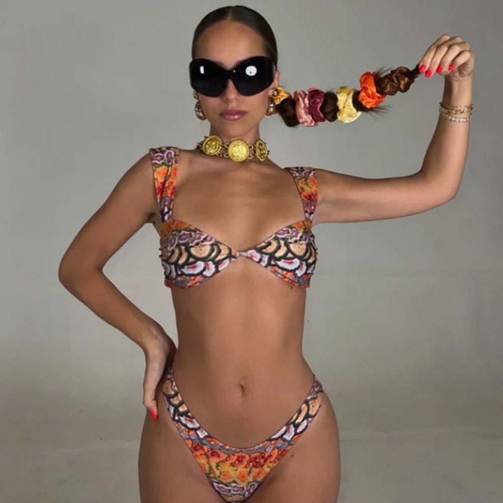 Strawberry Milk Mob bikini set Small Tiger Tail New With Tags